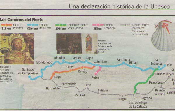 Los Caminos de Santiago del Norte. Patrimonio de la Humanidad 5 julio 2015