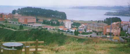 Panorámica de Candás desde el occidente (Asturias)