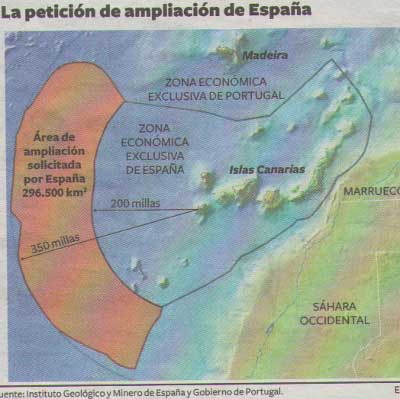 Ampliaci�n de las aguas territoriales de Canarias