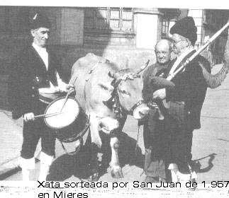 Mieres (Asturias), Xata sorteada por San Juan en 1.957